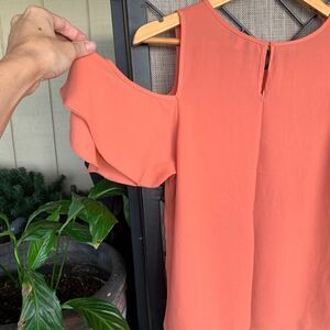 NSR Light Orange Short Sleeve Fancy Shirt Small